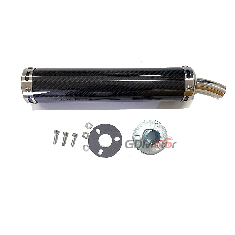 Free shipping universal metal 60x280mm long motorcycle racing exhaust pipe muffler silencer 2stoke muffler escape for 50cc-240cc
