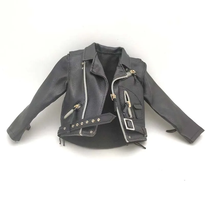 Male Soldier 1/6 Pu Leather Jacket Punk Costume Willow Nail Loose Coat Clothing Model for 12in Action Figure Tbl JIAOUOL Doll