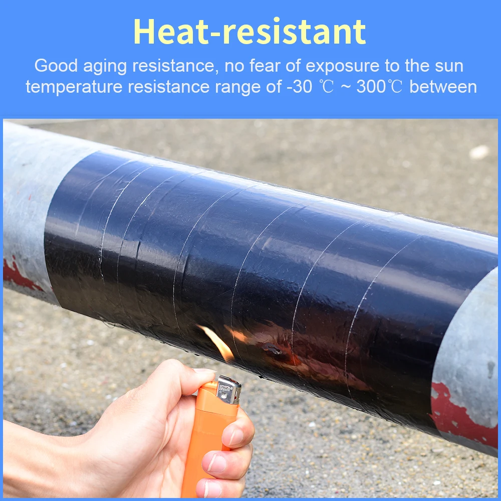 Insulation Aluminum Foil Tape Heat Resistant Aluminum Duct Tape Black Waterproof Fireproof Self Adhesive Tape 20m/50m Length