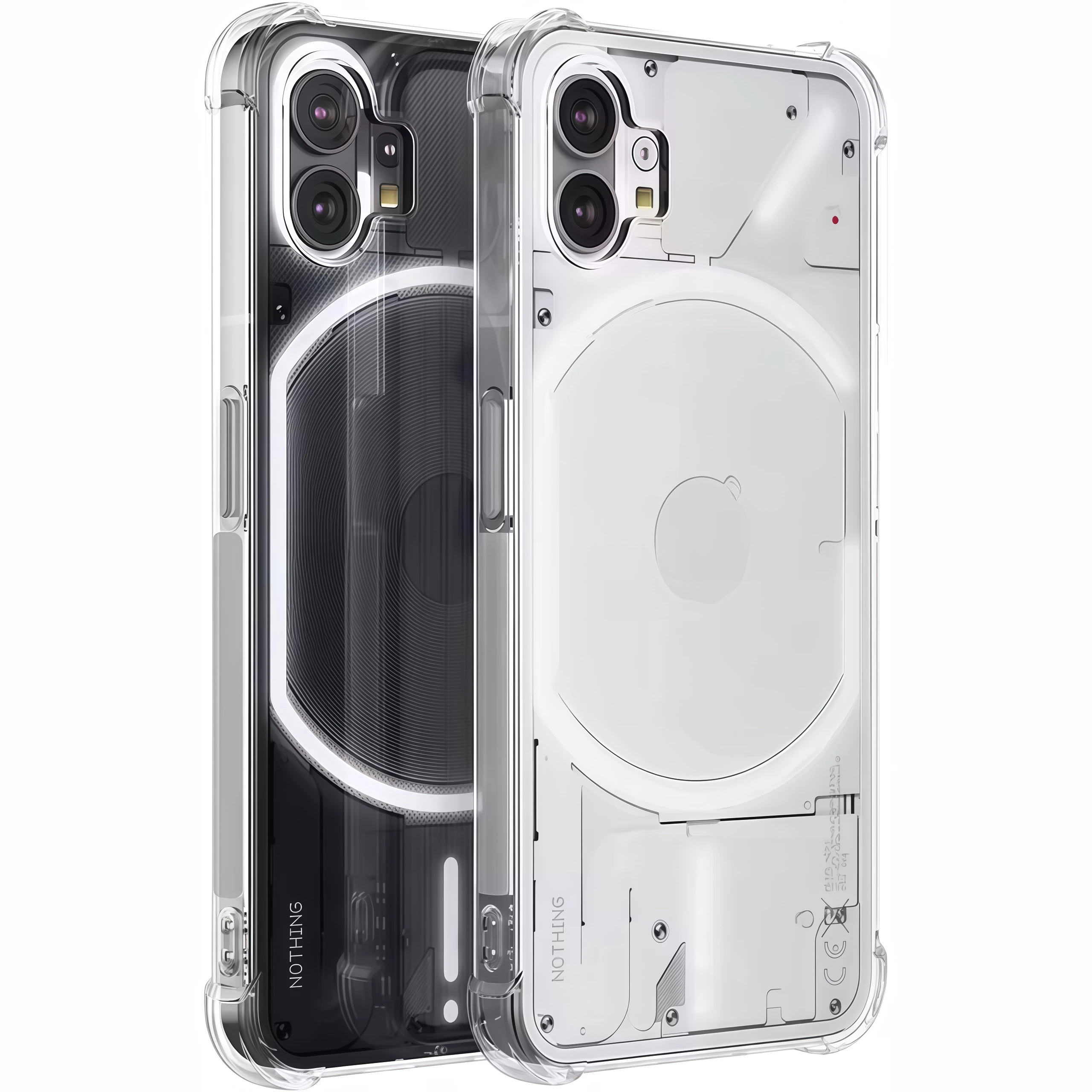 Transparent Shockproof Silicone Clear Airbags Case For Nothing Phone 4a 3 3a Lite 2a Plus 1 CMF Phone 2 Pro 1 Phone Back Cover
