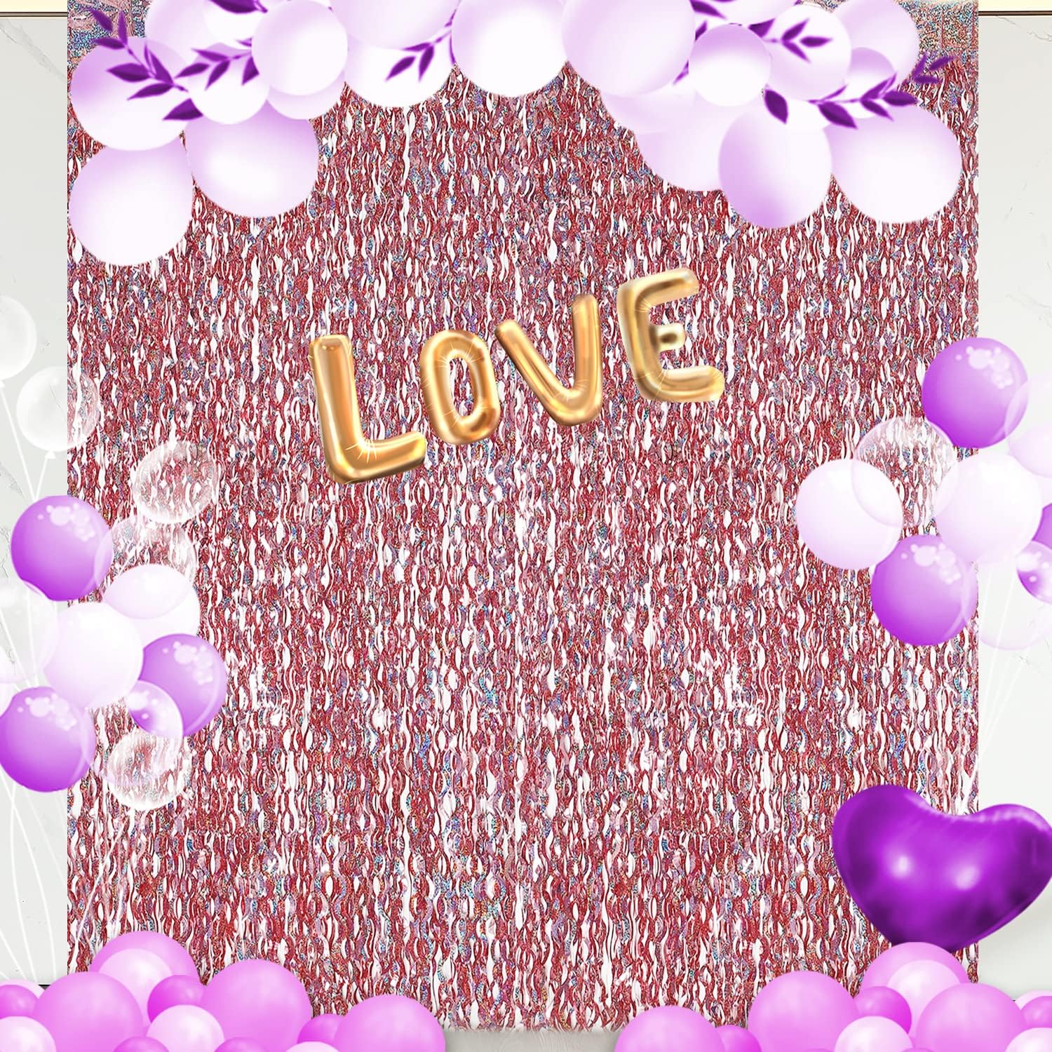 New Foil Fringe Laser Curtains Party Decorations Photo Backdrops for Birthday Wedding Christmas Graduation Party Decor