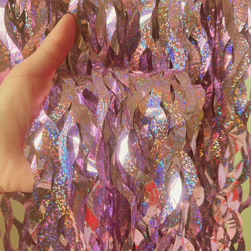 New Foil Fringe Laser Curtains Party Decorations Photo Backdrops for Birthday Wedding Christmas Graduation Party Decor