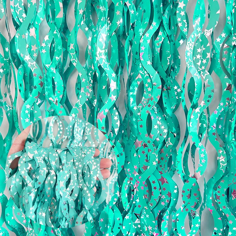 New Foil Fringe Laser Curtains Party Decorations Photo Backdrops for Birthday Wedding Christmas Graduation Party Decor