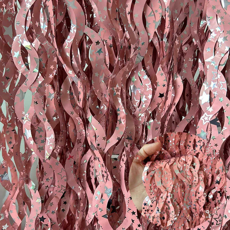 New Foil Fringe Laser Curtains Party Decorations Photo Backdrops for Birthday Wedding Christmas Graduation Party Decor