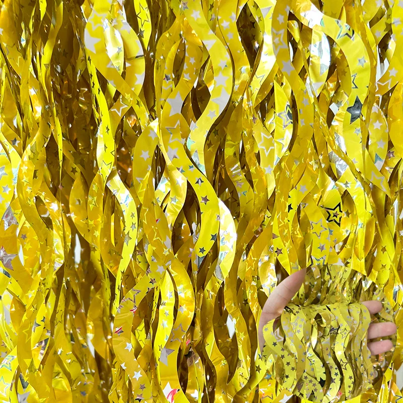 New Foil Fringe Laser Curtains Party Decorations Photo Backdrops for Birthday Wedding Christmas Graduation Party Decor