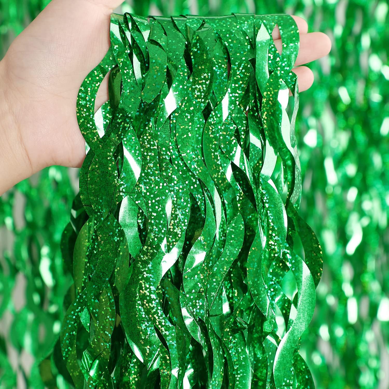 New Foil Fringe Laser Curtains Party Decorations Photo Backdrops for Birthday Wedding Christmas Graduation Party Decor