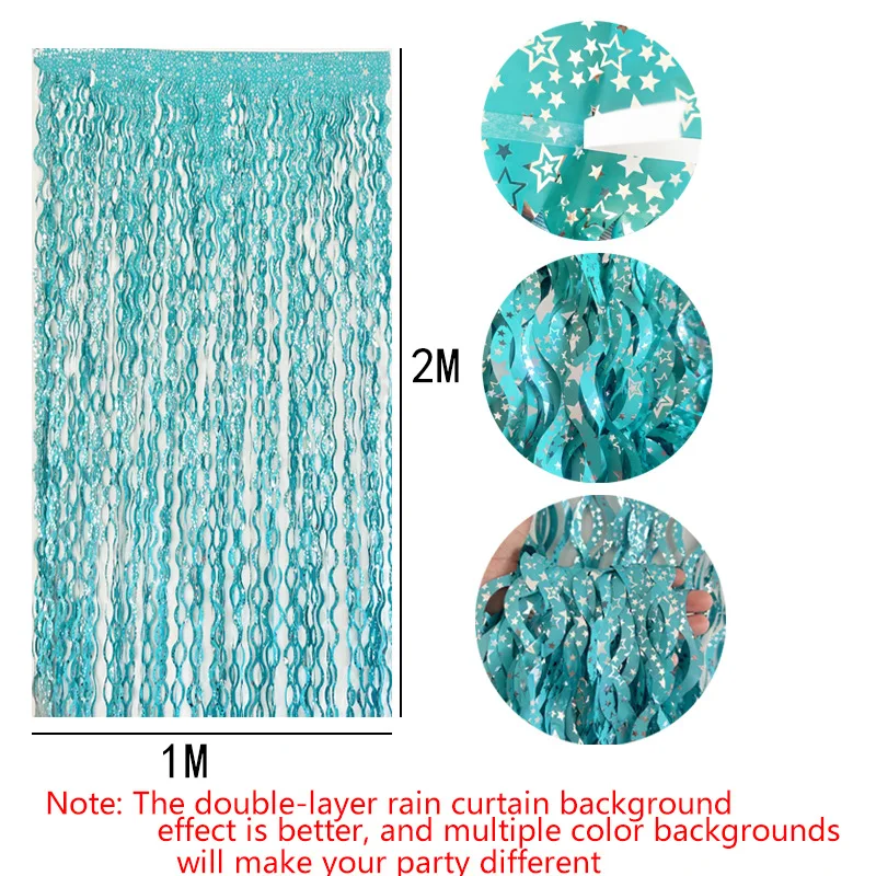 New Foil Fringe Laser Curtains Party Decorations Photo Backdrops for Birthday Wedding Christmas Graduation Party Decor