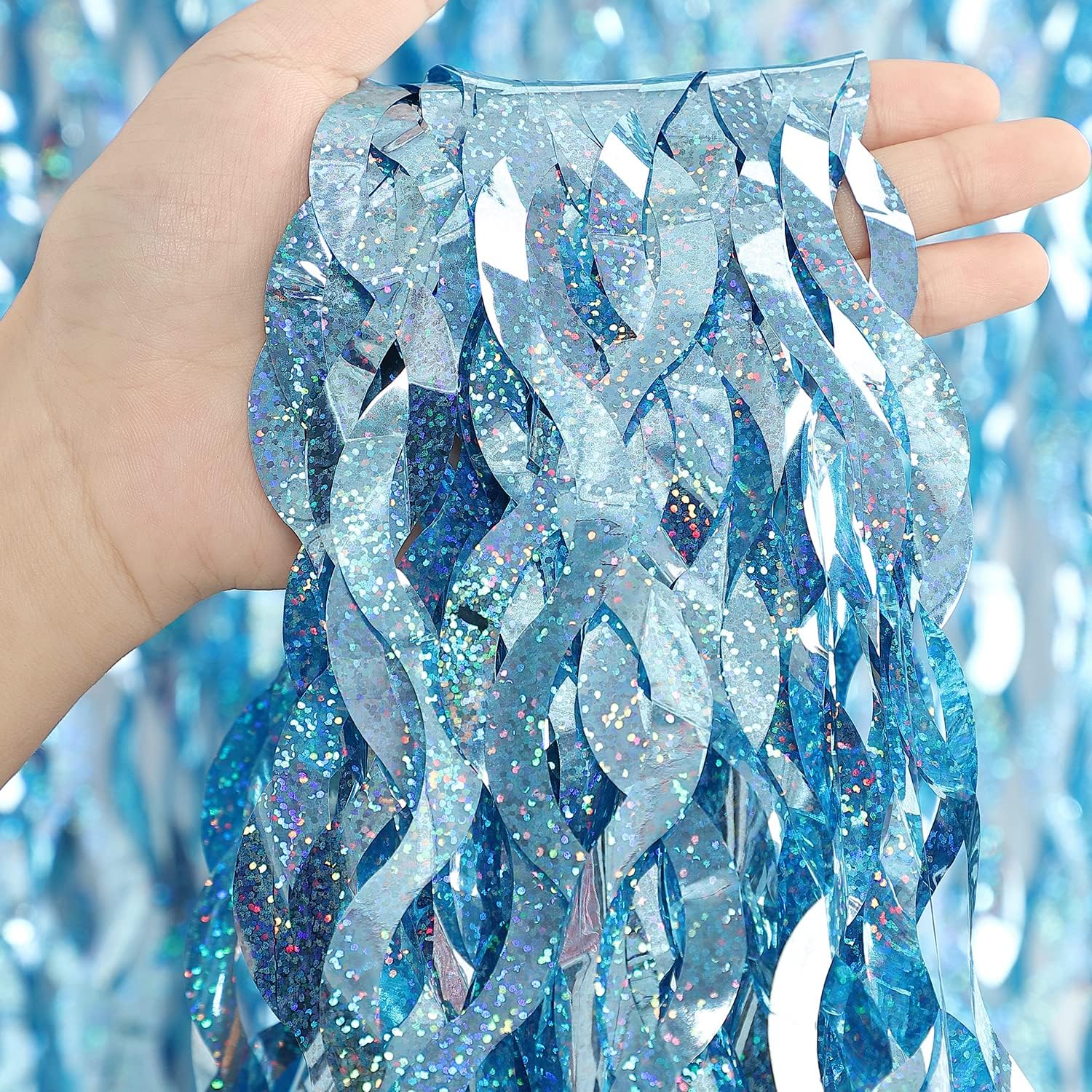 New Foil Fringe Laser Curtains Party Decorations Photo Backdrops for Birthday Wedding Christmas Graduation Party Decor