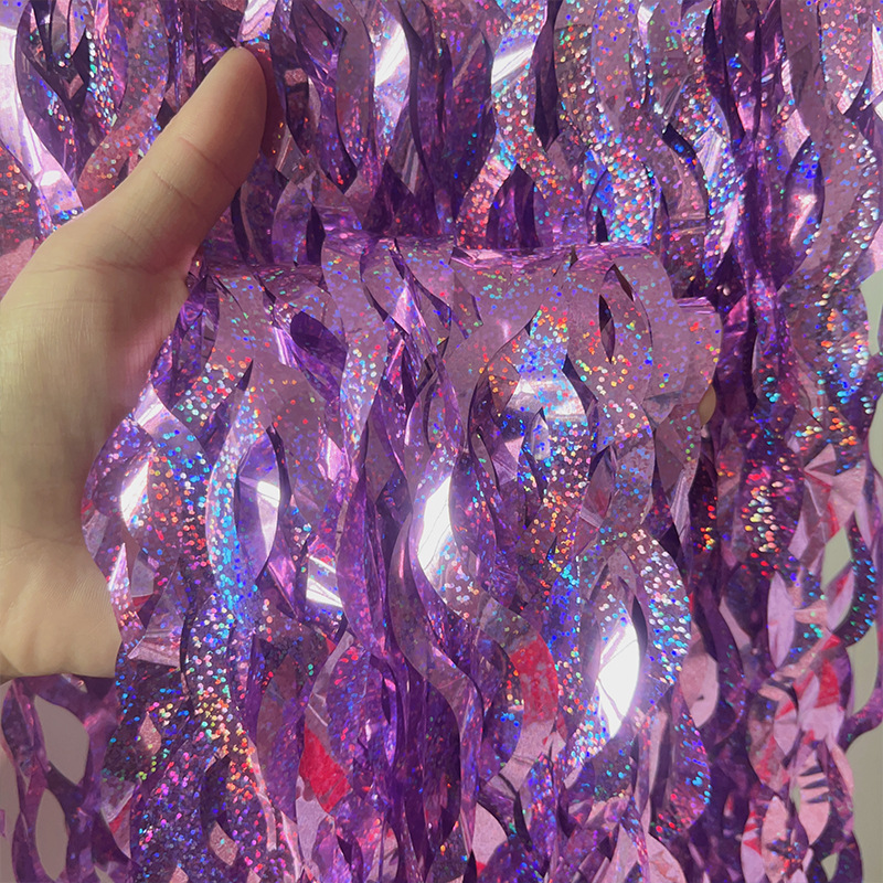 New Foil Fringe Laser Curtains Party Decorations Photo Backdrops for Birthday Wedding Christmas Graduation Party Decor