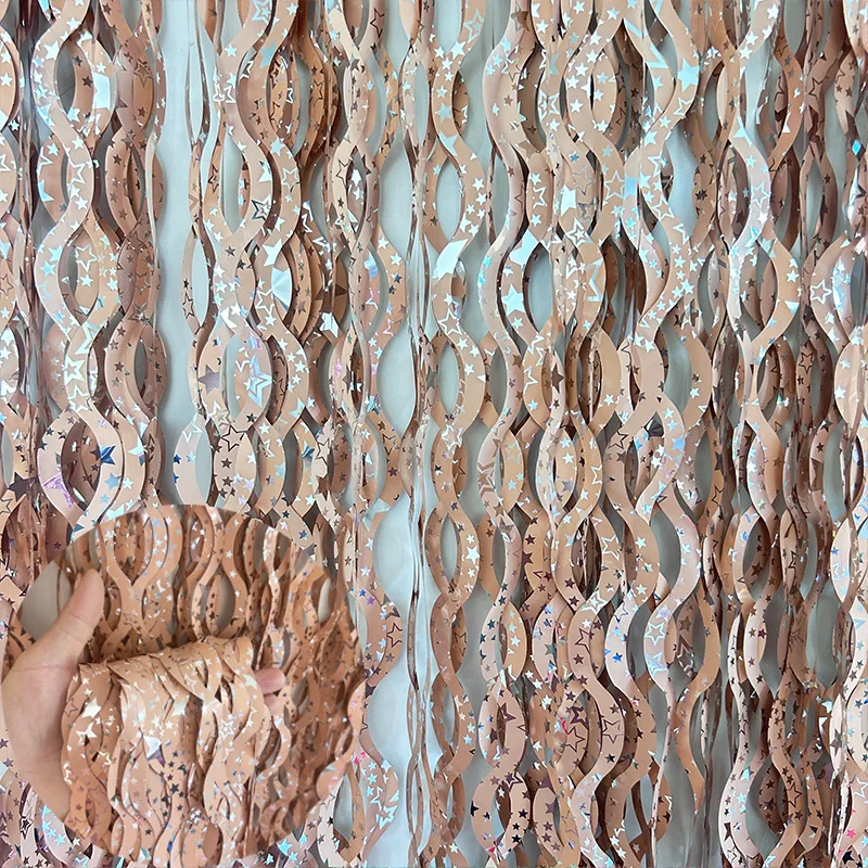 New Foil Fringe Laser Curtains Party Decorations Photo Backdrops for Birthday Wedding Christmas Graduation Party Decor