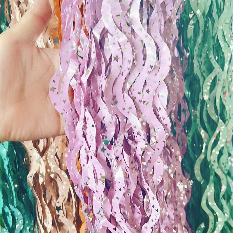 New Foil Fringe Laser Curtains Party Decorations Photo Backdrops for Birthday Wedding Christmas Graduation Party Decor