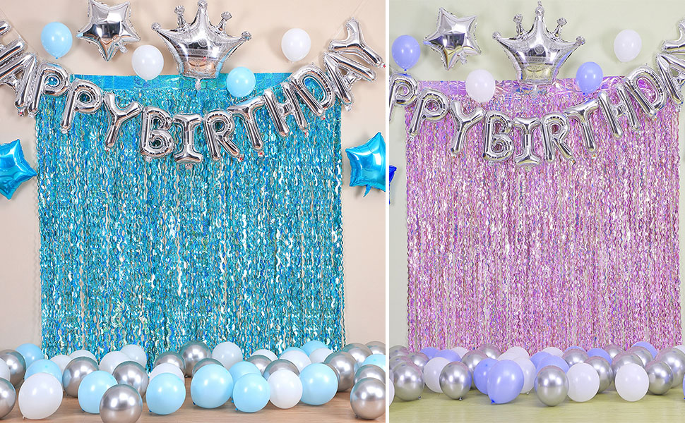 New Foil Fringe Laser Curtains Party Decorations Photo Backdrops for Birthday Wedding Christmas Graduation Party Decor