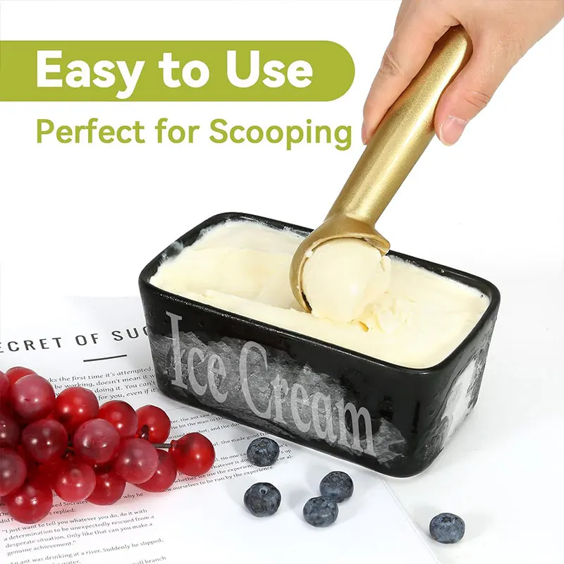 Professional Ice Cream Scoop Heavy Duty Stainless Steel Ice Cream Scooper Nonstick Ice-Cream Spade Dishwasher Safe