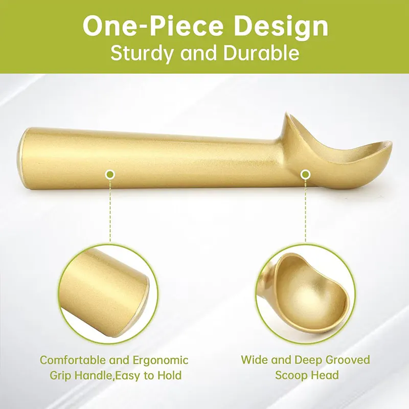 Professional Ice Cream Scoop Heavy Duty Stainless Steel Ice Cream Scooper Nonstick Ice-Cream Spade Dishwasher Safe