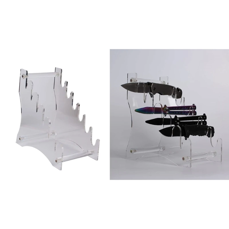 Acrylic Transparent Knife Holder Countertop Cutlery Storage Knives Display Stand Drop Shipping