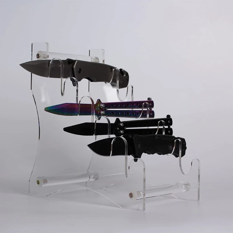 Acrylic Transparent Knife Holder Countertop Cutlery Storage Knives Display Stand Drop Shipping