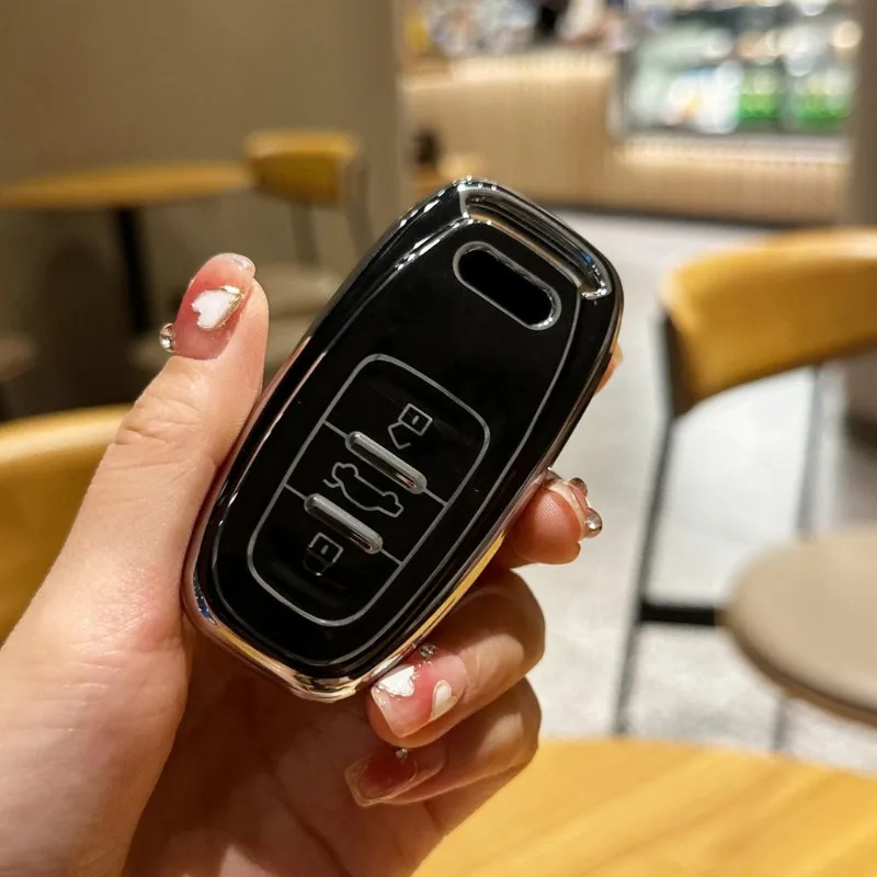 New TPU Car Remote Smart Key Cover Case Shell for Audi A1 A3 A4 A5 A6 A7 A8 Quattro Q3 Q5 Q7 2009-2015 Accessories