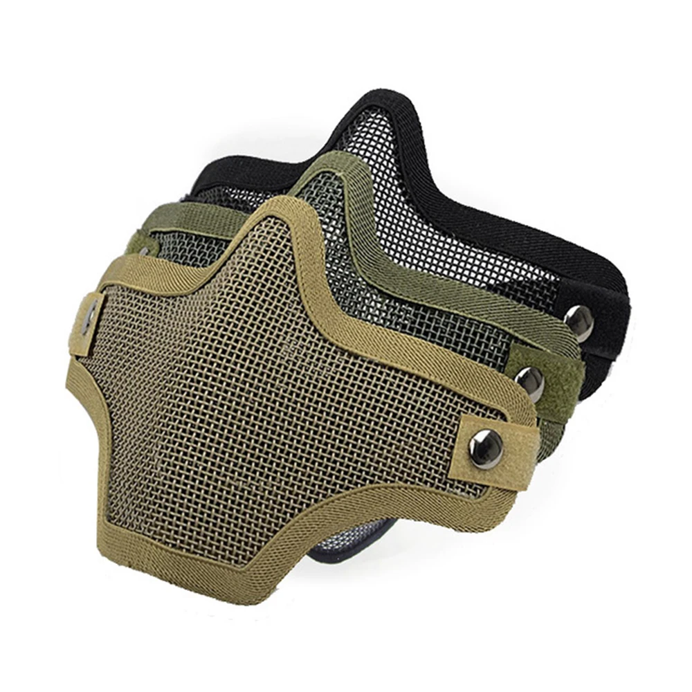 Tactical Airsoft Mask Outdoor Hunting Metal Wire Mesh Protective Mask BB Gun Shooting Paintball Accessories