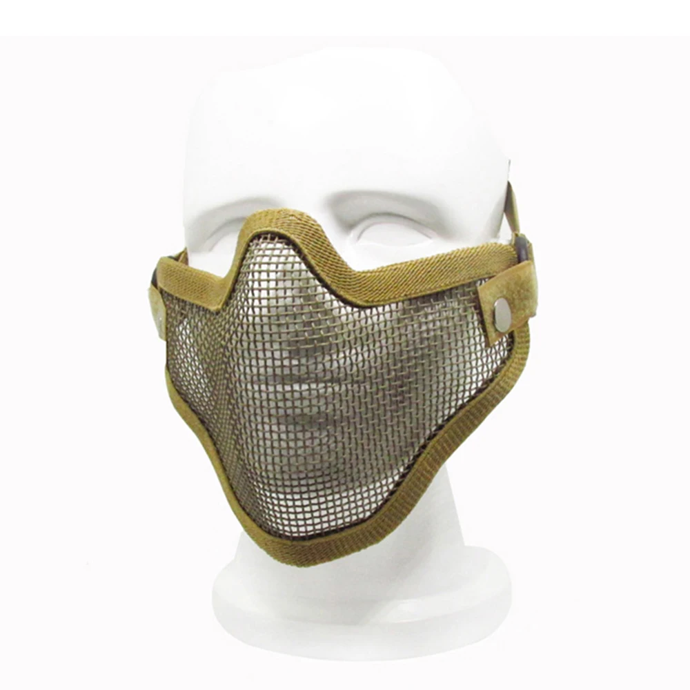Tactical Airsoft Mask Outdoor Hunting Metal Wire Mesh Protective Mask BB Gun Shooting Paintball Accessories