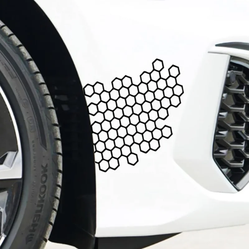 Motorcycle Sticker Honeycomb Waterproof Stickers Helmet Decals Car Stickers Bumper Creative Decoration Sticker Car Accessories