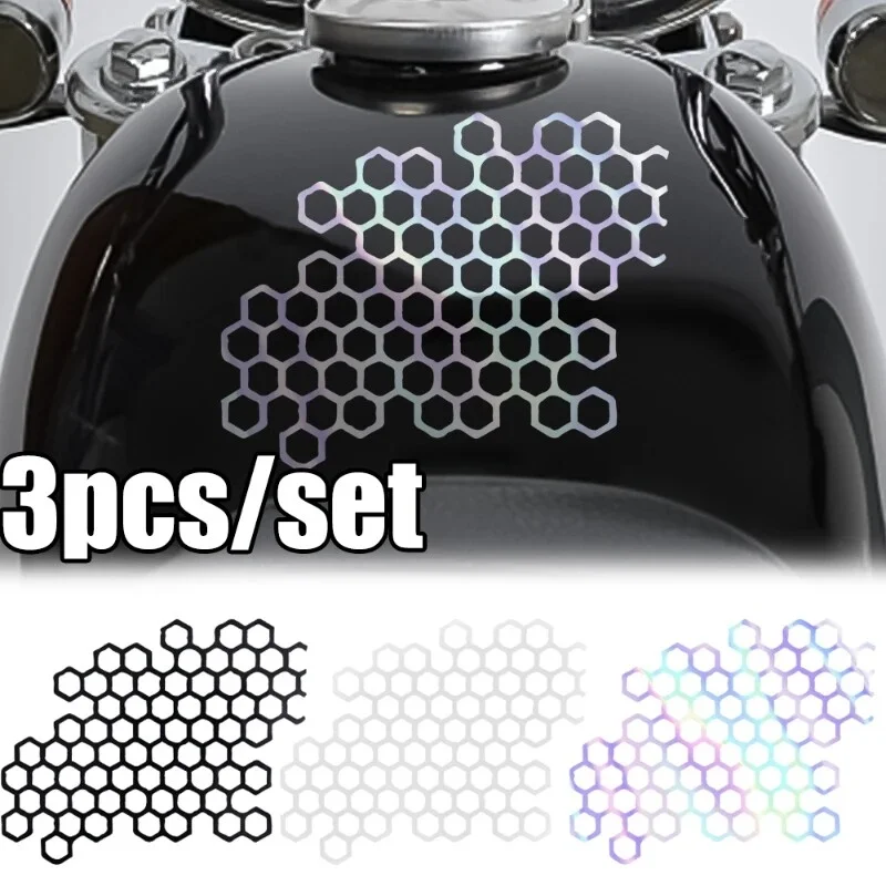 Motorcycle Sticker Honeycomb Waterproof Stickers Helmet Decals Car Stickers Bumper Creative Decoration Sticker Car Accessories