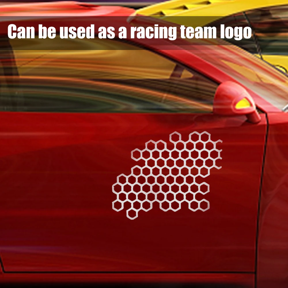 Motorcycle Sticker Honeycomb Waterproof Stickers Helmet Decals Car Stickers Bumper Creative Decoration Sticker Car Accessories