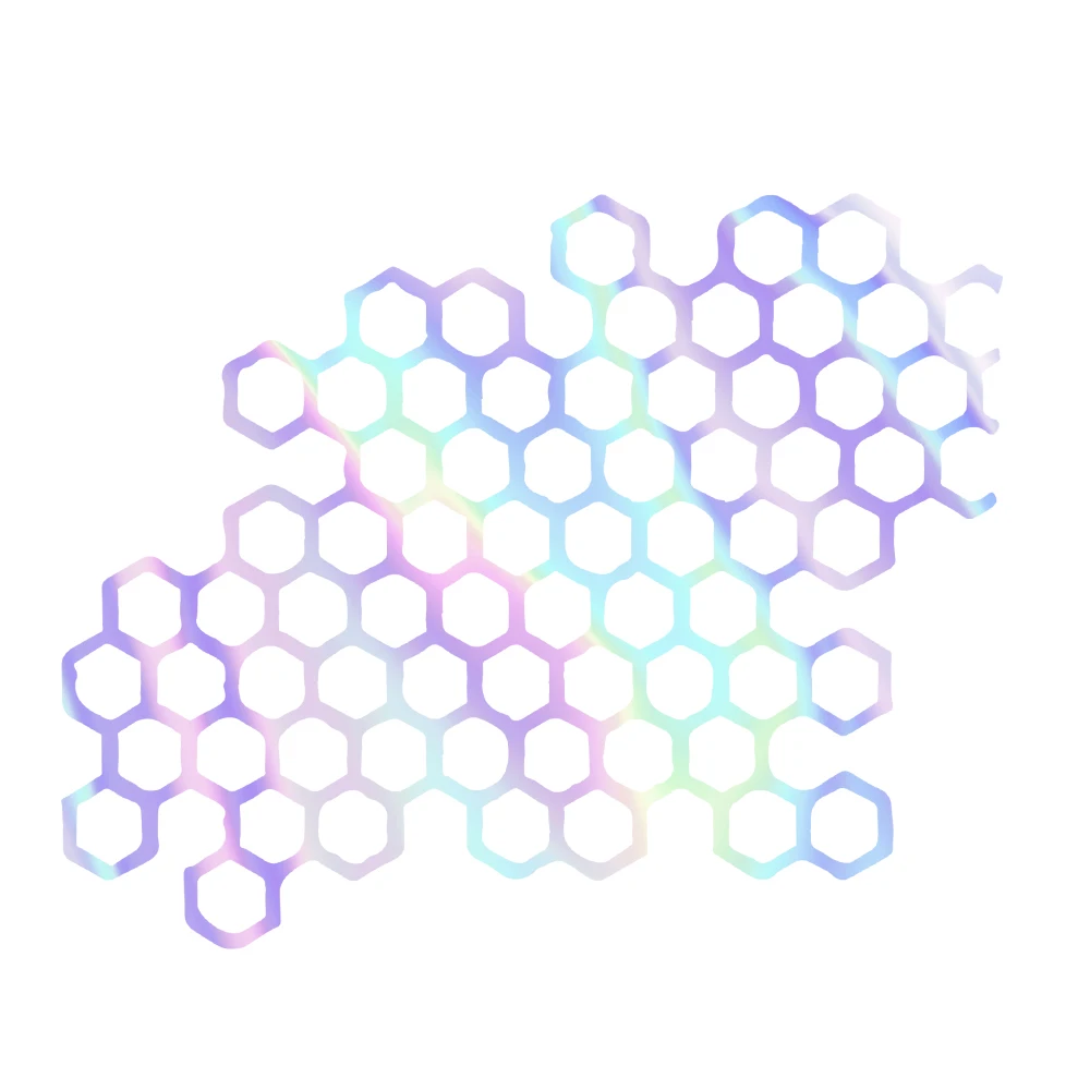 Motorcycle Sticker Honeycomb Waterproof Stickers Helmet Decals Car Stickers Bumper Creative Decoration Sticker Car Accessories