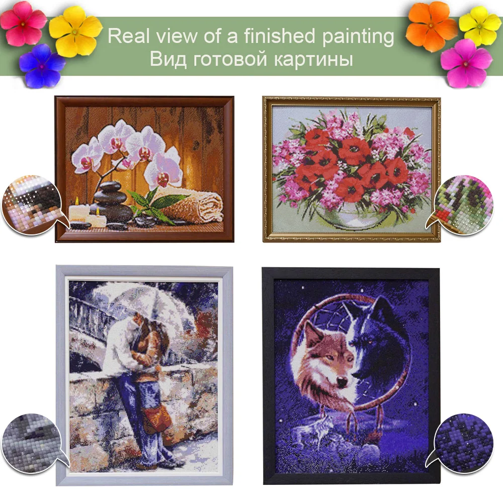 HOMFUN Photo Custom Mystery Diamond Painting 5D DIY Mysterious Picture of Rhinestones Diamond Embroidery 3D Cross Stitch Gift