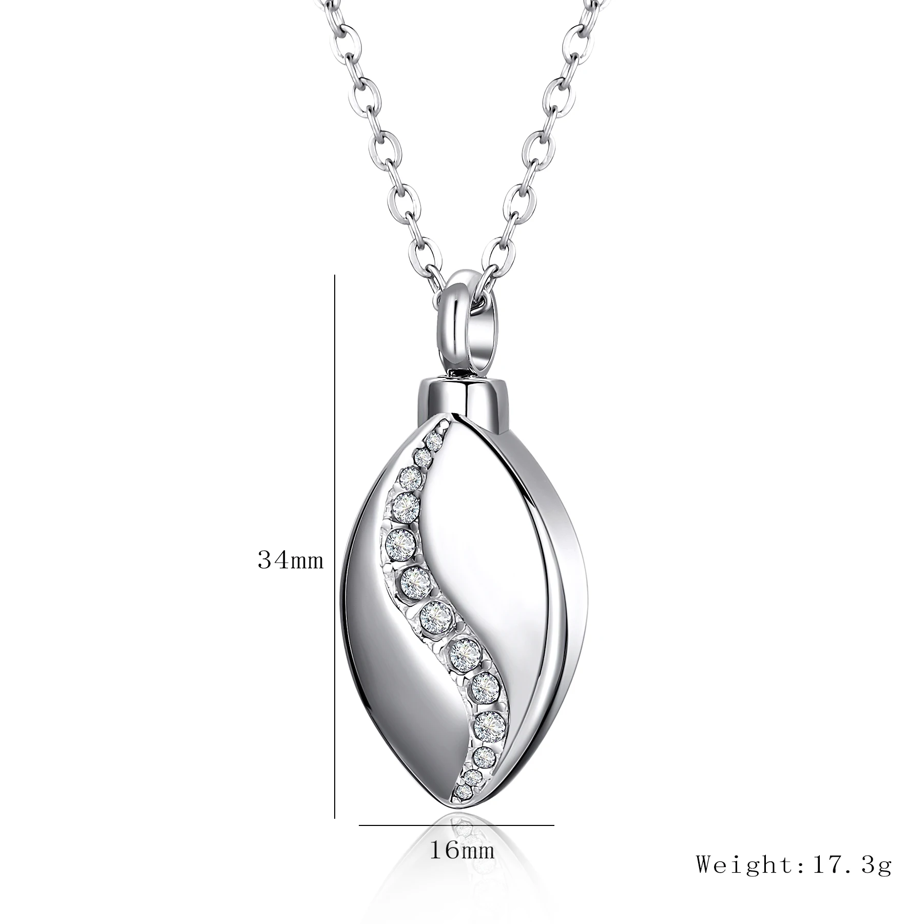 Dropshipping Trendy Stainless Steel Tear Drop Pet Urn Ashes Necklace Pendant Memorial Ash Keepsake Cremation Jewelry