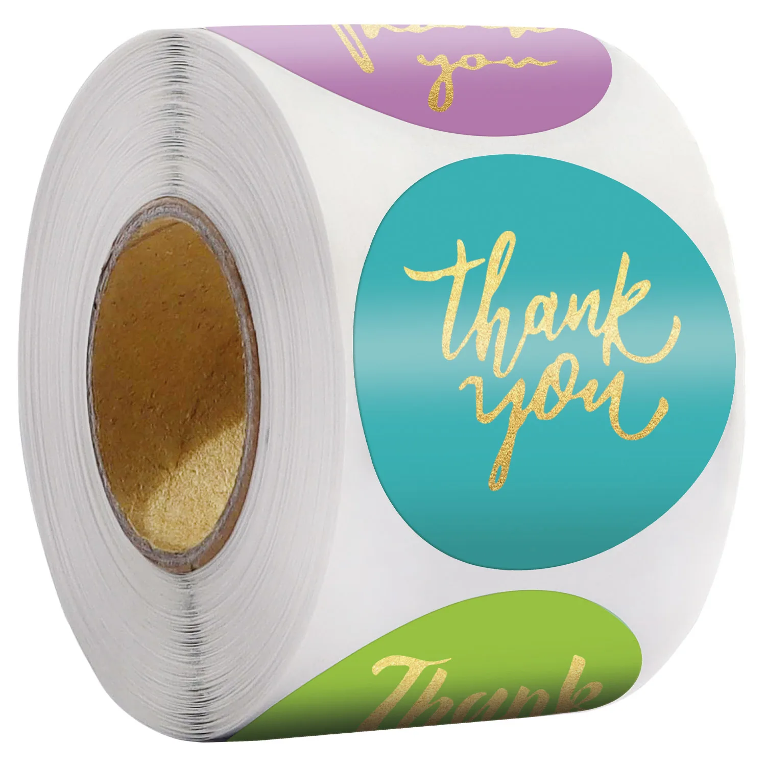Thank You Stickers Seal Labels 50-500PCS Gold Foil Paper Decoration Sticker For Handmade Wedding Gift Labels Stationery 4 Colors