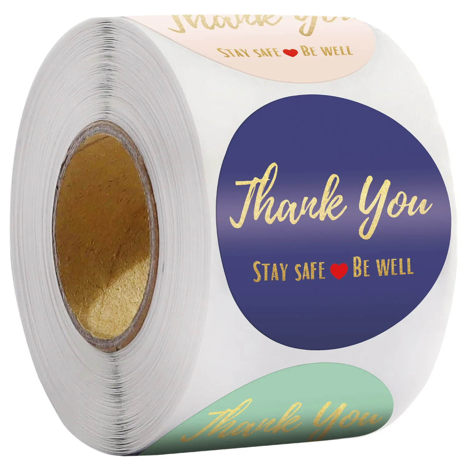 Thank You Stickers Seal Labels 50-500PCS Gold Foil Paper Decoration Sticker For Handmade Wedding Gift Labels Stationery 4 Colors