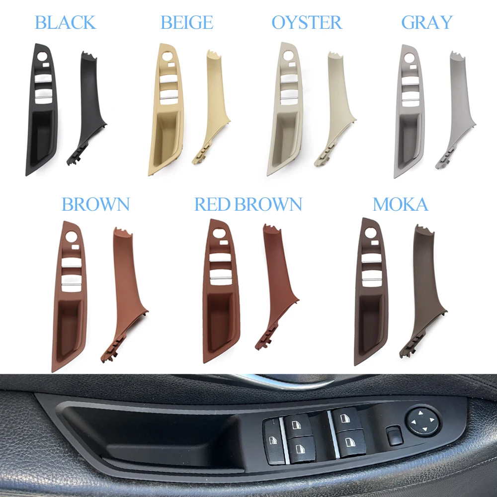 LHD High Quality Car Inner Passenger Door Panel Handle Pull Trim Cover For BMW F10 F11 F18 520 523 525 528 51417225865