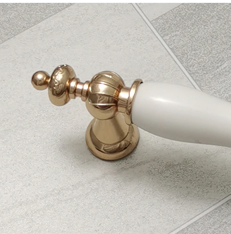 European Silver Golden Ceramic Furniture Handle Wardrobe Cabinet Closet Door Knob Dressing Table and Drawer Pulls Hardware