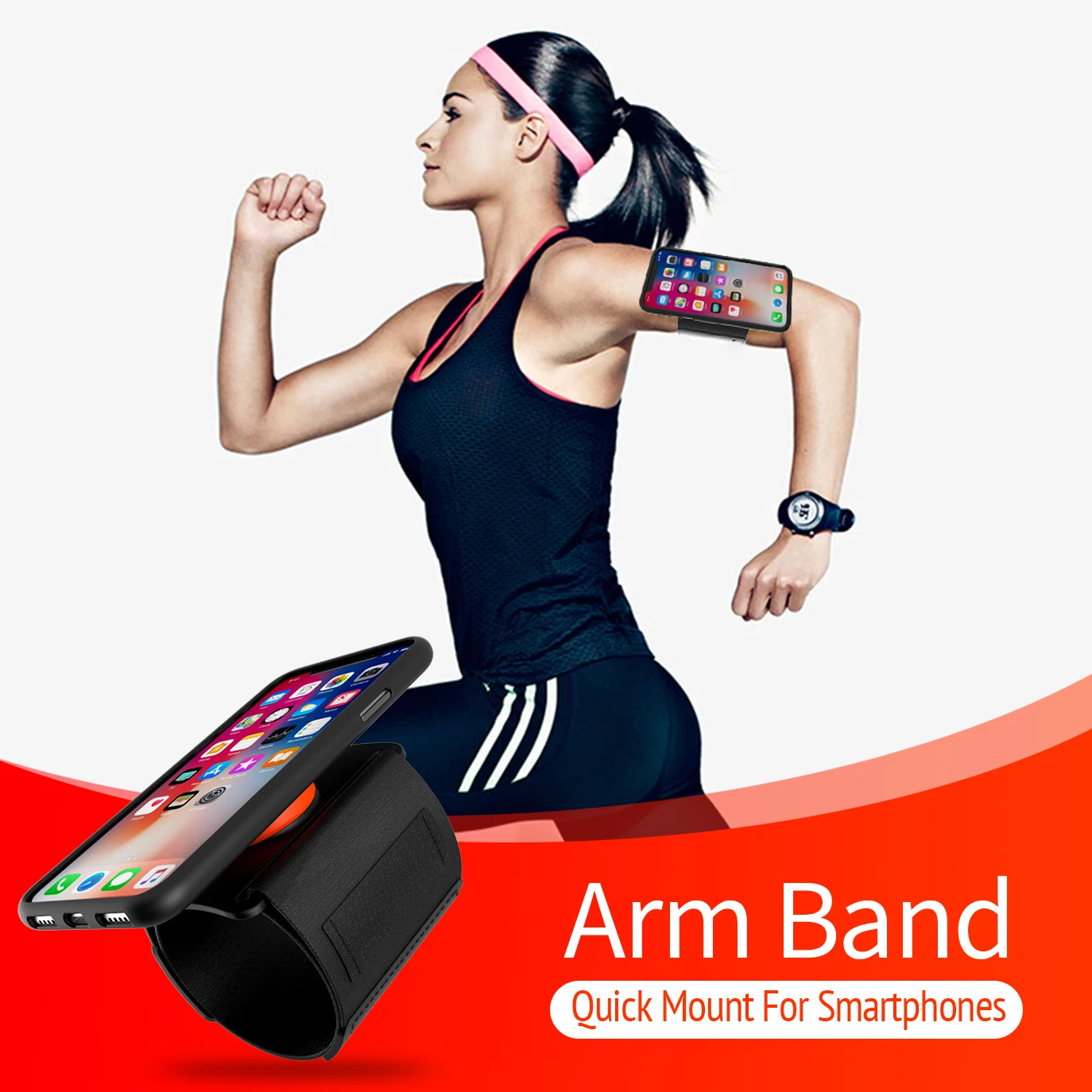 Outdoor Wristband Armbands Phone Holder Running Climbing Fitness Arm Band Wrist Case Stand Lock Men Women for iPhone Xiaomi