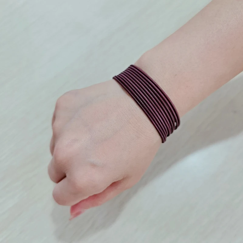 New Fashion Jewelry Women's Gift Carbon Steel Material Diameter 1.7mm Spring Screw Head Can Open Elastic Color Spring Bracelet