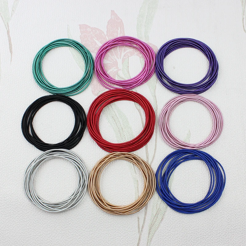 New Fashion Jewelry Women's Gift Carbon Steel Material Diameter 1.7mm Spring Screw Head Can Open Elastic Color Spring Bracelet