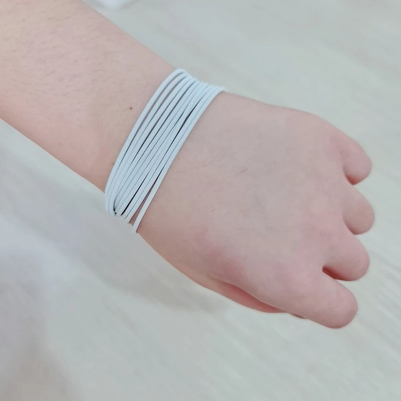 New Fashion Jewelry Women's Gift Carbon Steel Material Diameter 1.7mm Spring Screw Head Can Open Elastic Color Spring Bracelet