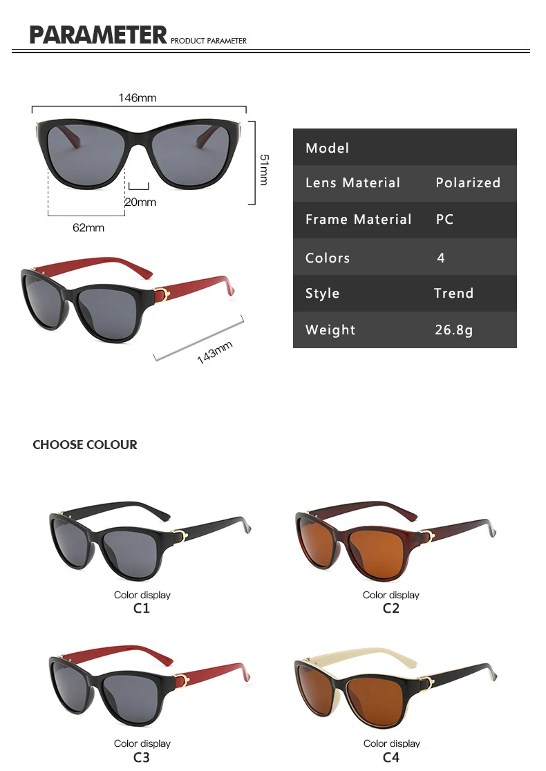 Square Polarized Sunglasses Women Luxury Vintage Brand Design Sun glasses Big Frame Mirror Red Purple Eyewear UV400