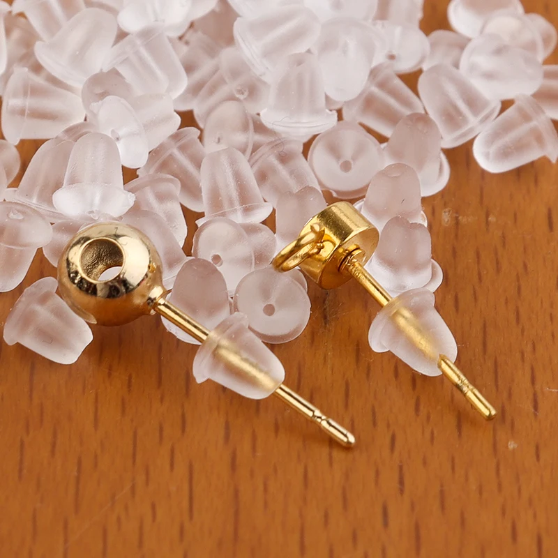 200pcs-2000/lot Rubber Earring Back Silicone Ear Plug Blocked Caps Earrings Back Stoppers For DIY Jewelry Findings Making