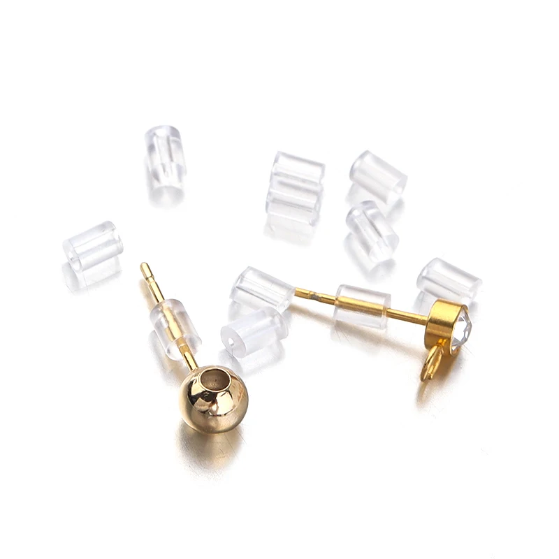 200pcs-2000/lot Rubber Earring Back Silicone Ear Plug Blocked Caps Earrings Back Stoppers For DIY Jewelry Findings Making
