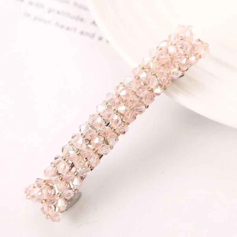 Korean Fashion 7 Colors Crystal Hair Clips Elegant Women Geometric Barrettes Hairpins Girls Headwear Hair Accessories Hairgrips