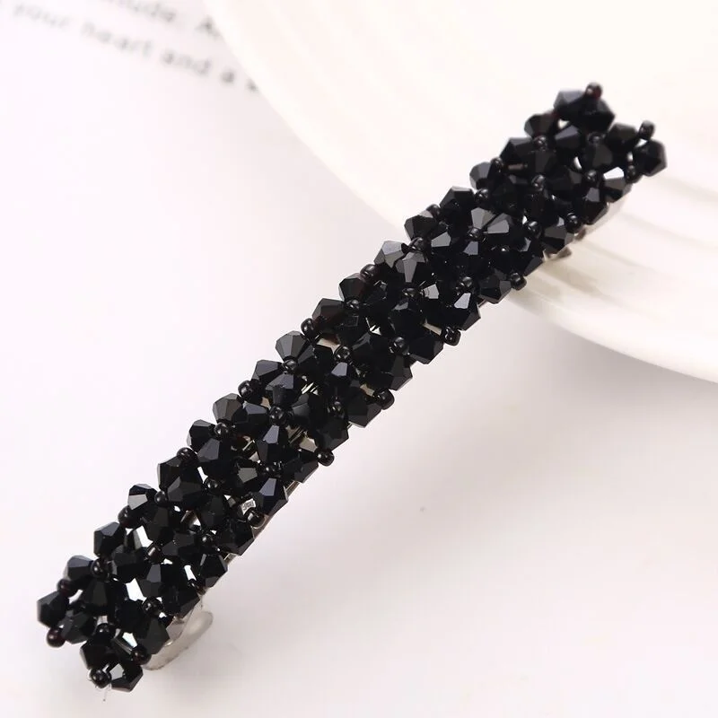 Korean Fashion 7 Colors Crystal Hair Clips Elegant Women Geometric Barrettes Hairpins Girls Headwear Hair Accessories Hairgrips