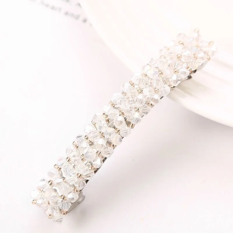 Korean Fashion 7 Colors Crystal Hair Clips Elegant Women Geometric Barrettes Hairpins Girls Headwear Hair Accessories Hairgrips