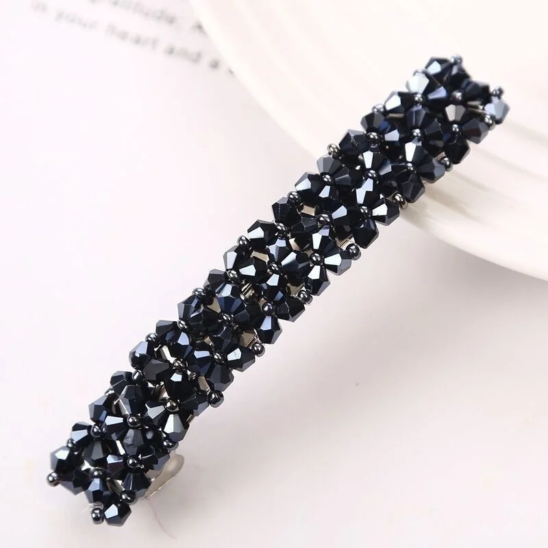 Korean Fashion 7 Colors Crystal Hair Clips Elegant Women Geometric Barrettes Hairpins Girls Headwear Hair Accessories Hairgrips
