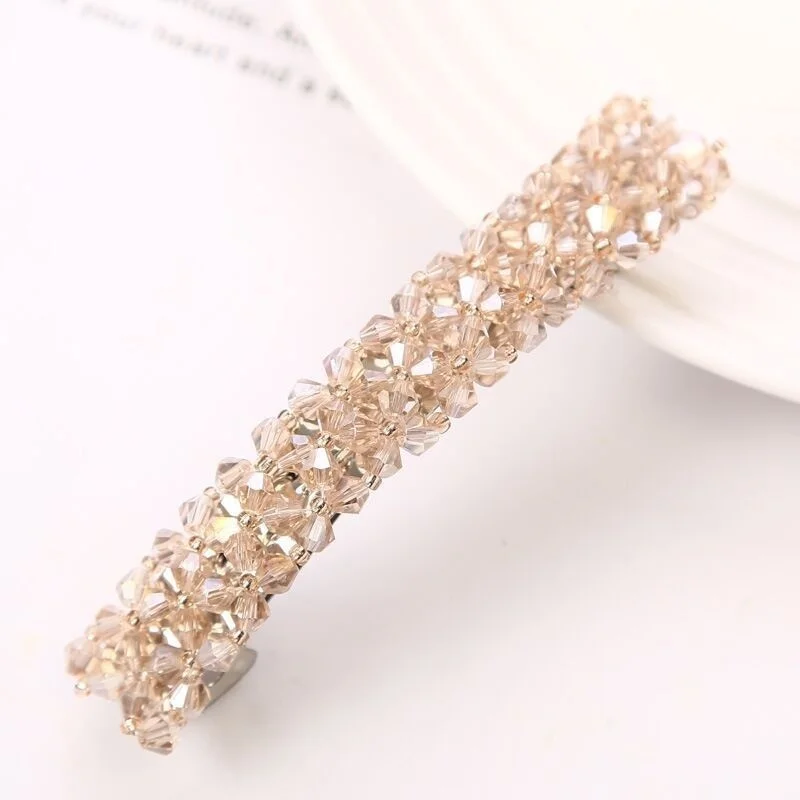 Korean Fashion 7 Colors Crystal Hair Clips Elegant Women Geometric Barrettes Hairpins Girls Headwear Hair Accessories Hairgrips