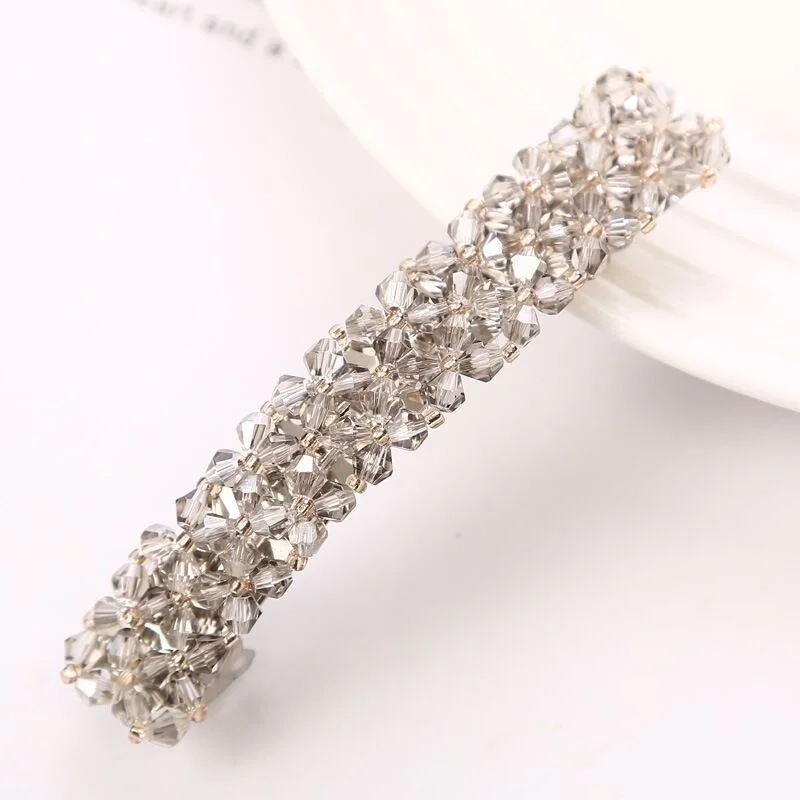 Korean Fashion 7 Colors Crystal Hair Clips Elegant Women Geometric Barrettes Hairpins Girls Headwear Hair Accessories Hairgrips