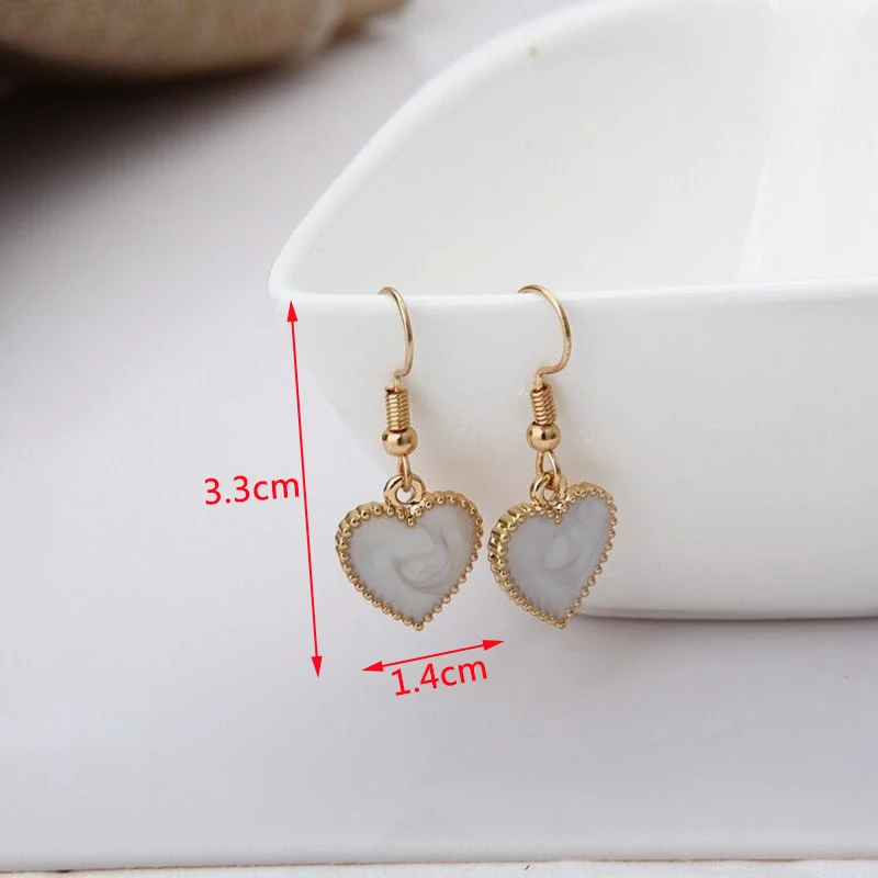 New Fashion Enamel Women Dangle Earrings Korean Flower Drop Geometric Statement Earrings for Female Wedding Ear Jewelry Aretes