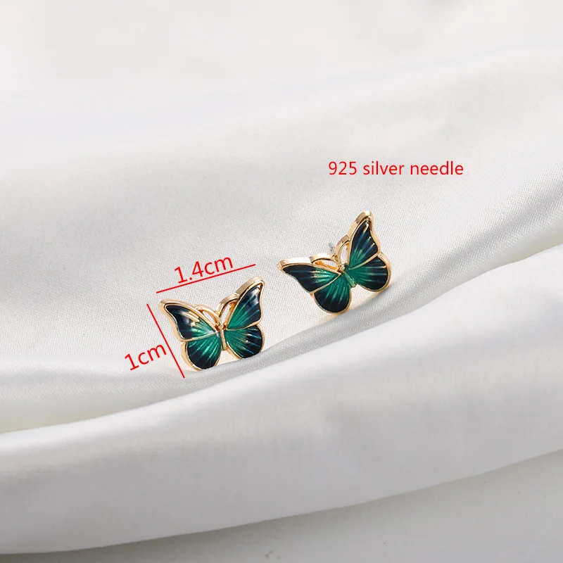 New Fashion Enamel Women Dangle Earrings Korean Flower Drop Geometric Statement Earrings for Female Wedding Ear Jewelry Aretes