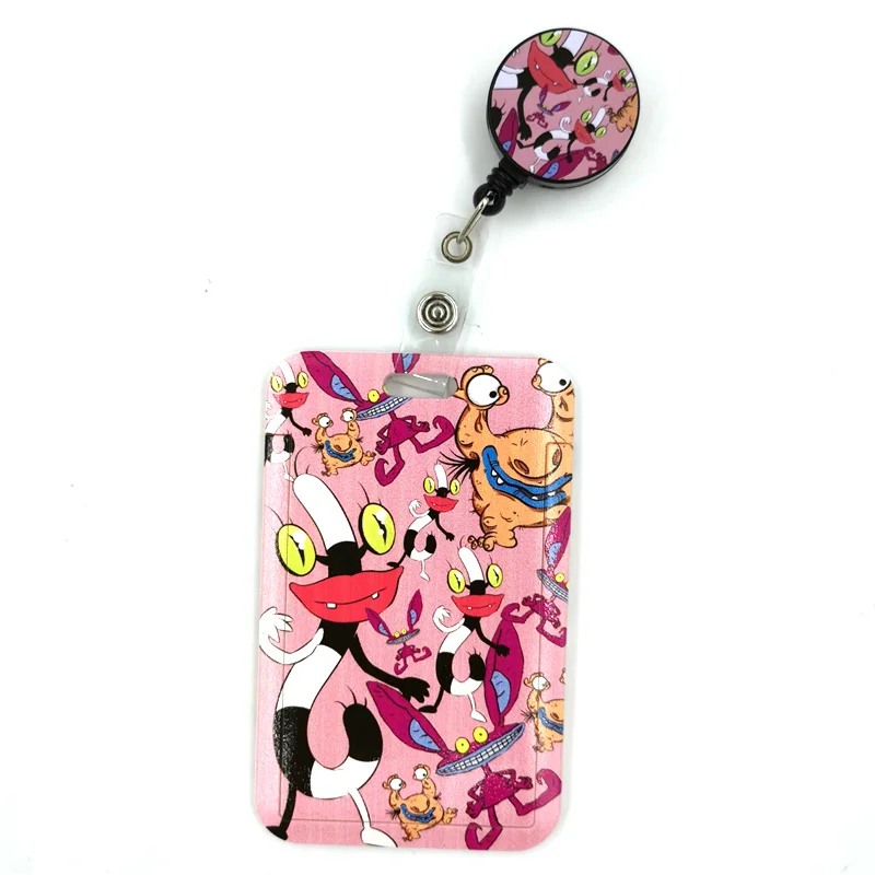 Ohh Real Monsters Cute Credit Card Cover Lanyard Bags Retractable Badge Reel Student Nurse Exhibition Enfermera Name Clips Card