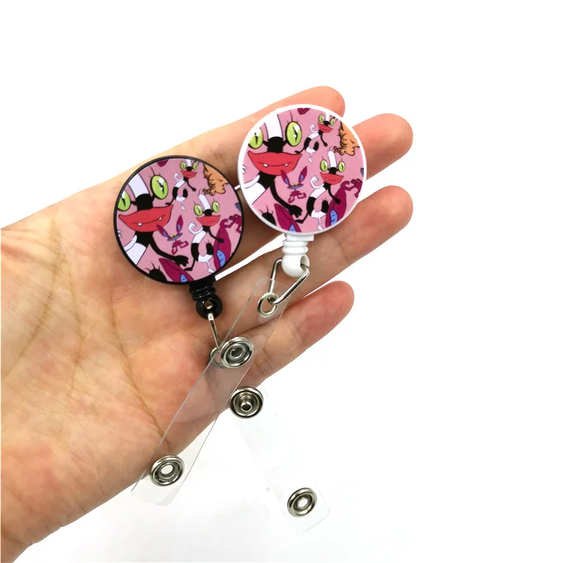 Ohh Real Monsters Cute Credit Card Cover Lanyard Bags Retractable Badge Reel Student Nurse Exhibition Enfermera Name Clips Card